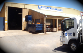 A1 Steel and Alloy fabrication workshop exterior in Kewdale