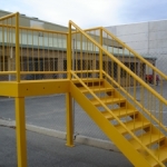 Staircase and platform buitl by A1 Steel and Alloy in the Kewdale fabrivation workshop.